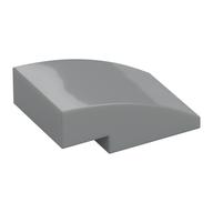Visuel indicatif Rebrickable de Brique courbée 3 x 2 Non tenons avec motif imprimé de fenêtres bleu/rougeâtre (Brick Curved 3 x 2 No Studs with Blue/Reddish Brown Windows Print)
