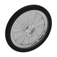 Visuel indicatif Rebrickable de Roue de fauteuil roulant avec pneu fixe en caoutchouc dur noir, avec trou attache (Wheel Wheelchair with Fixed Black Hard Rubber Tire, with Clip Hole)