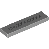 Visuel indicatif Rebrickable de Tuile 1 x 4 avec le modèle imprimé de film LEGO Code gravé au laser (Tile 1 x 4 with Laser Engraved Code LEGO Movie Print)