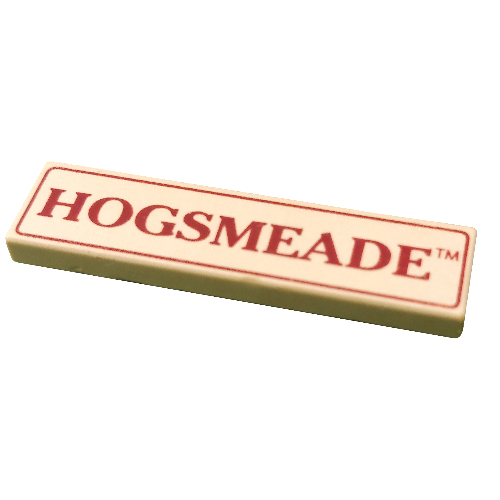 Visuel indicatif Rebrickable de Tuile 1 x 4 avec motif imprimé HP Pré-au-Lard (Tile 1 x 4 with HP Hogsmeade Print)