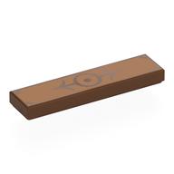 Visuel indicatif Rebrickable de Tuile 1 x 4 avec cercle brun foncé, motif imprimé 2 flèches (Tile 1 x 4 with Dark Brown Circle, 2 Arrows Print)