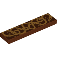 Visuel indicatif Rebrickable de Tuile 1 x 4 avec motif imprimé nouage viking serpents (Tile 1 x 4 with Viking Snakes Knotwork Print)