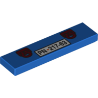 Tuile 1 x 4 avec crochet de remorquage et motif imprimé 'PN 217-63' (9479) (Tile 1 x 4 with Tow Hooks and 'PN 217-63' Print (9479))