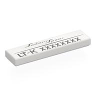 Visuel indicatif Rebrickable de Tuile 1 x 4 avec 'Sadairs Spear' noir, motif imprimé Code Unique (Tile 1 x 4 with Black 'Sadairs Spear', Unique Code Print)