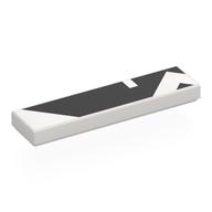 Visuel indicatif Rebrickable de Tuile 1 x 4 avec des formes noires imprimé (Tile 1 x 4 with Black Shapes Print)