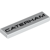 Visuel indicatif Rebrickable de Tuile 1 x 4 avec motif imprimé noir 'CATERHAM' (Tile 1 x 4 with Black 'CATERHAM' Print)