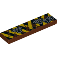 Tuile 1 x 4 avec numérotation pare-chocs A-113 imprimé (Tile 1 x 4 with Bumper numberplate A-113 Print)
