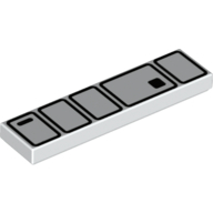 Visuel indicatif Rebrickable de Tuile 1 x 4 avec motif imprimé ceinture utilitaire (Stormtrooper) (Tile 1 x 4 with Utility Belt Print (Stormtrooper))