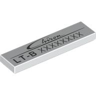 Visuel indicatif Rebrickable de Tuile 1 x 4 avec numéro de série Bugatti Chiron (Tile 1 x 4 with Bugatti Chiron Serial Number)