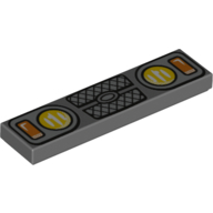 Visuel indicatif Rebrickable de Tuile 1 x 4 avec Phares, motif imprimé Grill (Tile 1 x 4 with Headlights, Grill Print)
