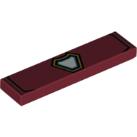 Visuel indicatif Rebrickable de Tuile 1 x 4 avec motif imprimé Iron Man arc réacteur (Tile 1 x 4 with Iron Man Arc Reactor Print)