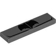 Visuel indicatif Rebrickable de Tuile 1 x 4 avec le logo Batman tactique (Tile 1 x 4 with Tactical Batman Logo)