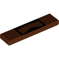 Visuel indicatif Rebrickable de Tuile 1 x 4 avec Barbe et Moustache Motif imprimé circulaire (Tile 1 x 4 with Beard and Mustache Circular Print)