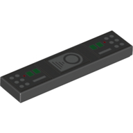 Visuel indicatif Rebrickable de Tuile 1 x 4 avec panneau de commande (ceinture foncé Vader) motif imprimé (Tile 1 x 4 with Control Panel (Darth Vader Belt) Print)