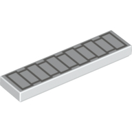 Visuel indicatif Rebrickable de Tuile 1 x 4 avec motif imprimé rectangles gris bleuté clair (Tile 1 x 4 with Light Bluish Grey Rectangles Print)