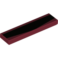 Visuel indicatif Rebrickable de Tuile 1 x 4 avec visière eyeslit imprimé (Tile 1 x 4 with Visor Eyeslit Print)