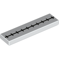 Visuel indicatif Rebrickable de Tuile 1 x 4 avec ligne noire, petit plus imprimé (Tile 1 x 4 with Black Line, Small Plus Print)