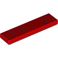 Visuel indicatif Rebrickable de Tuile 1 x 4 avec motif imprimé carrés noirs (Tile 1 x 4 with Black Squares Print)