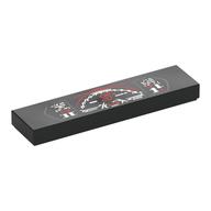 Visuel indicatif Rebrickable de Tuile 1 x 4 avec motif imprimé tableau de bord (Tile 1 x 4 with Dashboard Print)