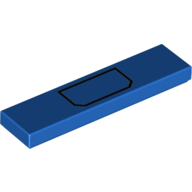 Visuel indicatif Rebrickable de Tuile 1 x 4 avec motif imprimé poche noire (Tile 1 x 4 with Black Pocket Print)