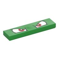 Tuile 1 x 4 avec motif imprimé yeux rouges (Bowser) (Tile 1 x 4 with Red Eyes (Bowser) Print)