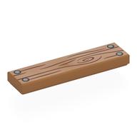 Visuel indicatif Rebrickable de Tuile 1 x 4 avec planche en bois, motif imprimé clous (Tile 1 x 4 with Wooden Board, Nails Print)