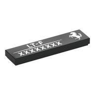 Visuel indicatif Rebrickable de Tuile 1 x 4 avec cheval Ferrari blanc, motif imprimé code (Tile 1 x 4 with White Ferrari Horse, Code Print)