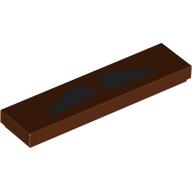 Visuel indicatif Rebrickable de Tuile 1 x 4 avec motif imprimé moustache noir (Tile 1 x 4 with Black Moustache Print)