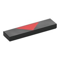 Visuel indicatif Rebrickable de Tuile 1 x 4 avec motif imprimé Triangle rouge (Tile 1 x 4 with Red Triangle Print)