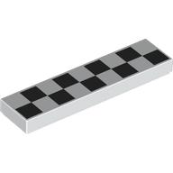 Visuel indicatif Rebrickable de Tuile 1 x 4 avec motif imprimé carrés noirs (Tile 1 x 4 with Black Squares Print)