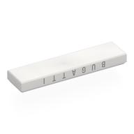 Visuel indicatif Rebrickable de Tuile 1 x 4 avec motif imprimé Argent 'BUGATTI' (Tile 1 x 4 with Silver 'BUGATTI' Print)