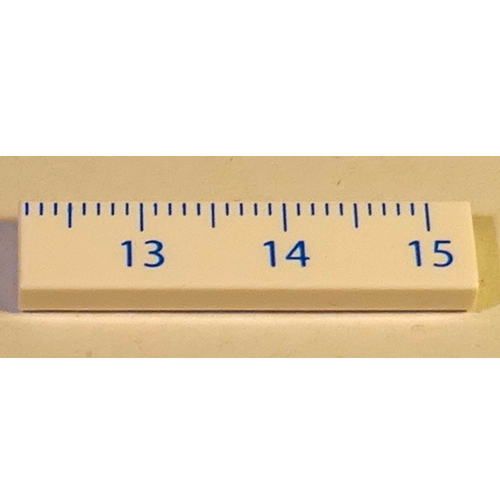 Visuel indicatif Rebrickable de Tuile 1 x 4 avec motif Règle CM 13 - 15 (Tile 1 x 4 with Ruler CM 13 - 15 Pattern)