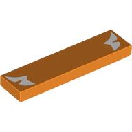 Visuel indicatif Rebrickable de Tuile 1 x 4 avec motif imprimé Marquages blancs (Tile 1 x 4 with White Markings Print)