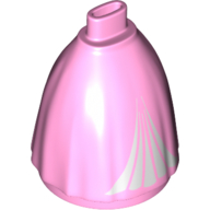 Jupe mini-poupée pleine, sans bassin ni pieds avec motif imprimé en médaillon blanc à 5 sections (Ariel) (Minidoll Skirt Full, No Hips or Feet with 5 Section White Inset Print (Ariel))