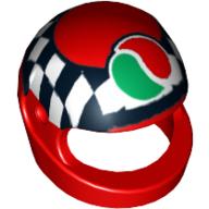 Casque, Standard avec écusson et Octan Logo imprimé (Helmet, Standard with Checks and Octan Logo Print)