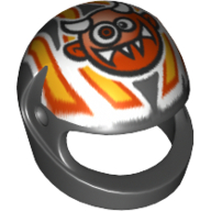 Casque, standard avec motif imprimé démon fou (Helmet, Standard with Crazy Demon Print)