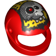 Casque, standard avec motif imprimé crâne aux yeux rouges (Helmet, Standard with Red Eyed Skull Print)