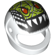 Casque, standard avec motif imprimé tête de lézard [nitro nick] (Helmet, Standard with Lime Lizard Head Print [Nitro Nick])