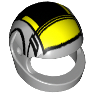 Casque, standard avec motif imprimé pilote B-wing noir et jaune (Helmet, Standard with Black and Yellow B-Wing Pilot Print)