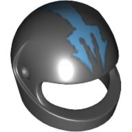 Casque, Standard avec motif imprimé Trident bleu [Aquaraiders II] (Helmet, Standard with Blue Trident Print [Aquaraiders II])