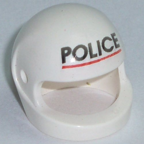 Casque, standard avec motif imprimé 'POLICE' et ligne rouge (Helmet, Standard with 'POLICE' and Red Line Print)