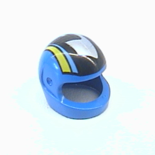 Casque, Standard avec motif imprimé Argent/Noir/Bleu Moyen/Jaune (coffret 8364) (Helmet, Standard with Silver/Black/Medium Blue/Yellow Print (Set 8364))