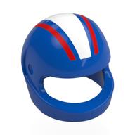 Casque, Standard avec motif imprimé rayures blanches/rouges (Helmet, Standard with White/Red Stripes Print)