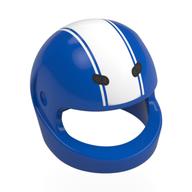 Casque, Standard avec rayures blanches, Motif imprimé Taches noires (Helmet, Standard with White Stripes, Black Spots Print)
