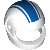 Casque, Standard avec motif imprimé bleu rayures (Helmet, Standard with Blue Stripes Print)