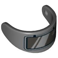 Visière accessoire de coiffure pour casque standard avec motif imprimé fenêtre rectangulaire (Headwear Accessory Visor For Standard Helmet with Rectangular Window Print)