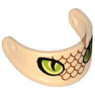 Visière accessoire de coiffure pour casque standard avec yeux de serpent et écailles motif imprimé (Headwear Accessory Visor For Standard Helmet with Snake Eyes and Scales Print)