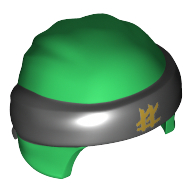 Bandeau avec bandeau et noeud, motif noir et motif imprimé symbole or (Head Wrap with Headband and Knot, Black Pattern and Gold Symbol Print)