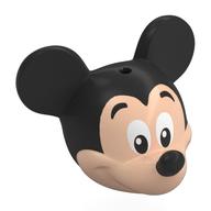 Tête de minifigurine spéciale avec oreilles de souris noires, sourcils et le nez et les yeux blancs motif imprimé (micro) (Minifig Head Special with Black Mouse Ears, Eyebrows and Nose and White Eyes Print (Mickey))