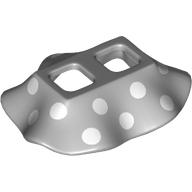 Minifigurine jupe accessoire de taille avec 16 pois blancs motif imprimé (minnie) (Minifig Hipwear Skirt with 16 White Polka Dots Print (Minnie))